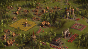 Русская деревня (скриншот из Казаки 3)